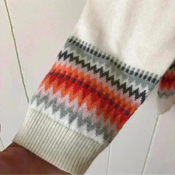 Talbots Lightweight Reindeer Cotton Blend Top Sweater Size L - Picture 5 of 9